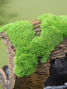 1pc Resin Realistic Moss Covered Barrel Aquarium Decoration, Creative Ornament For Fish Tank, Hiding Cave For Fish And Shrimp - Multicolor - View 7