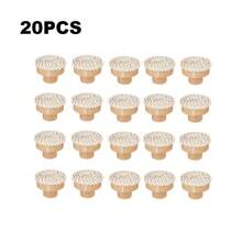4-20pcs Round Wooden Cabinet Drawer Knobs Unfinished DIY Color Wardrobe Door Pulls Nordic Wood Cupboard Handles With Screws