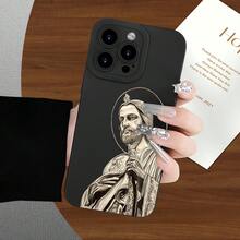 Full Protection TPU Anti-Drop Case With Black Religious Pattern For Apple Models 6 To 16 Pro Max - Multicolor - View 6