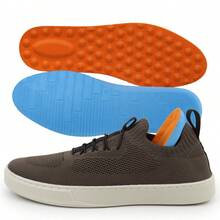 Men's Casual Knit Mesh Sports Sock Style Sneakers Comfortable Elastic With Orthopedic Insole - 針織棕色 - 查看 2