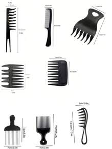 1pc Multi-Functional Comb For Men, Professional Hairstylist Comb For Styling Pompadour, Faux Hawk, Textured Hairstyles, Suitable For All Hair Types, Unisex, PP (Polypropylene) Material, All Season
