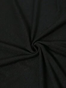 1pc Camiseta de Mujer Estilo Y2K, Top de Cuello Redondo de Poliéster con Impresión Gráfica de Figura Hip Hop, Camiseta de Tejido de Manga Corta Casual para Todas las Estaciones - Negro - Ver 6