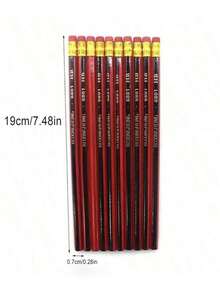 10/30/50pcs Classic Red & Black Pencils, Student Award Sketch Pencils, Learning Stationery With Eraser, School HB Pencils, Office Supplies, School Supplies, Back To School Gifts, School Office Stationery, Student Stationery