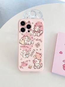 1 件美食猫图案粉色直边手机壳，带镜头保护设计，防指纹、防震、防摔，兼容 16 Pro Max、15 Pro Max、14 Pro Max 系列、S25 Ultra、S24 Ultra 系列