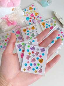 ملصقات راين قوس ، اكسسوارات ملصقات أكريليك للأطفال ، ملصقات ديكور كاميرا CCD ملئها بالراين مناسبة للتزيين على أدوات مختلفة والقرطاسية، العودة للمدرسة