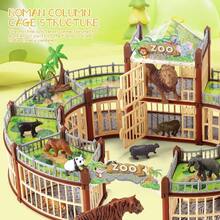 Interesting Educational Building Set, Animal Figurine Toys, Realistic Plastic Jungle Zoo Wild Animals With Fences, Christmas Birthday Gift For 3-10 Years Old Boys And Girls - Multicolor - View 8