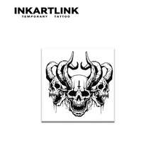 INKARTLINK 革命性技术纹身、半永久纹身、逼真纹身、黑暗3骷髅设计、情感纹身、临时纹身、防水、逼真纹身外观、小众设计纹身、果汁纹身、植物纹身
