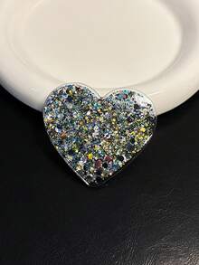 1pc Shiny Heart-Shaped Phone Grip Stand, Expandable Phone Holder, Phone Accessory - Multicolor - View 15