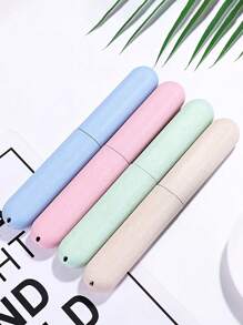 1pc Toothbrush Case Mixing Portable Tooth Brush Cover Holder Toothbrush Hygiene Care Outdoor Supplies Random Color For Travel Toothbrush Case Travel Hiking Camping Covers Protector Travel Essentials Travel Accessories Vacation Summer Holiday Back To School