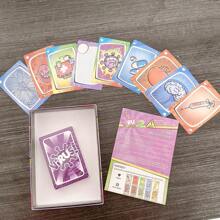 1pc Card Game - Spanish, English, And French Family Party Board Game For Halloween, Christmas Gift, Interactive Tabletop Game School Supplies, Back To School