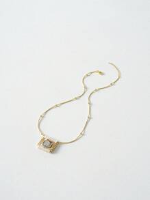 Tropiscape 1pc Handmade Gold Plated Jesus Adjustable San Benito Necklace Religion Charm Gold Beads Women Men Chain Jewelry Vacay Vibes Vacation Relax Beach