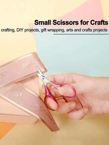 Maylever 3 Inches Small Craft Scissors Travel Scissors TSA Compliant With Cap, Sharp Scissors Straight Fine Tips Mini Sewing Scissors For Embroidery, Precision Detail Paper Thread Quilt Crochet Knitting Cutting