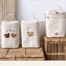 1 pieza Organizador expandible universal para cochecito, bolsa térmica multifunción para mamá con bolsillos para almacenamiento de comida y leche del bebé, organizador de pañales para picnic al aire libre con bolsillos para biberones/toallitas/chupetes