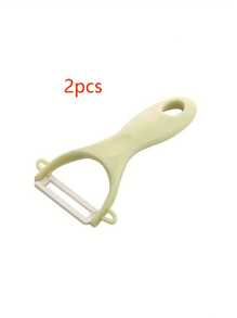 1/2/4pcs Ceramic Peeler, Plastic Handle - Ideal For Potatoes And Fruits, Must-Have For Outdoor Kitchen, Outdoor Cooking Tool | Ergonomic Design | Ceramic Blade
