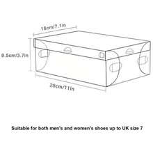 20X Clear Plastic Shoe Storage Boxes Drawer Stackable Foldable Organiser Durable - Clear - View 2