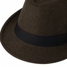 JEWELRYWE Classic And Simple Jazz Hats For Men And Women, Fedoras, And Short-Brimmed Hats For Men And Women, Which Can Be Worn For Leisure And Stage Performances
