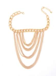 1pc Fashion High Heel Decoration Accessory, Multilayer Tassel Anklet For Women, DIY Decor Shoe Chain, Removable Anklet Accessory