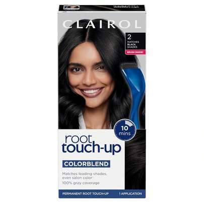 Clairol Root Touch-Up By Nice'N Easy Permanent Hair Dye, 2 Black Hair Color, Pack Of 1