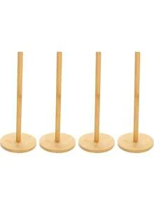 Giá đỡ khăn giấy tre 4 chiếc – 2 chiếc/1 chiếc giá đỡ để trên mặt bàn & tủ bếp, phòng tắm | Phù hợp với cuộn khăn tiêu chuẩn | Giá đựng khăn bằng gỗ có đế tròn (Thiết kế tiết kiệm không gian) - Nhiều màu - Xem 14