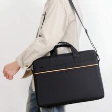 15 Inch Laptop Bags Shoulder Bag Carrying Soft Notebook Computer Case Oxford UK - Black - View 3