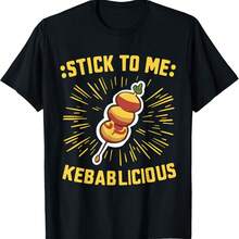 Doner Kebab Skewer Funny Kebab Costume BBQ Kebab Cook T-Shirt - Black - View 1