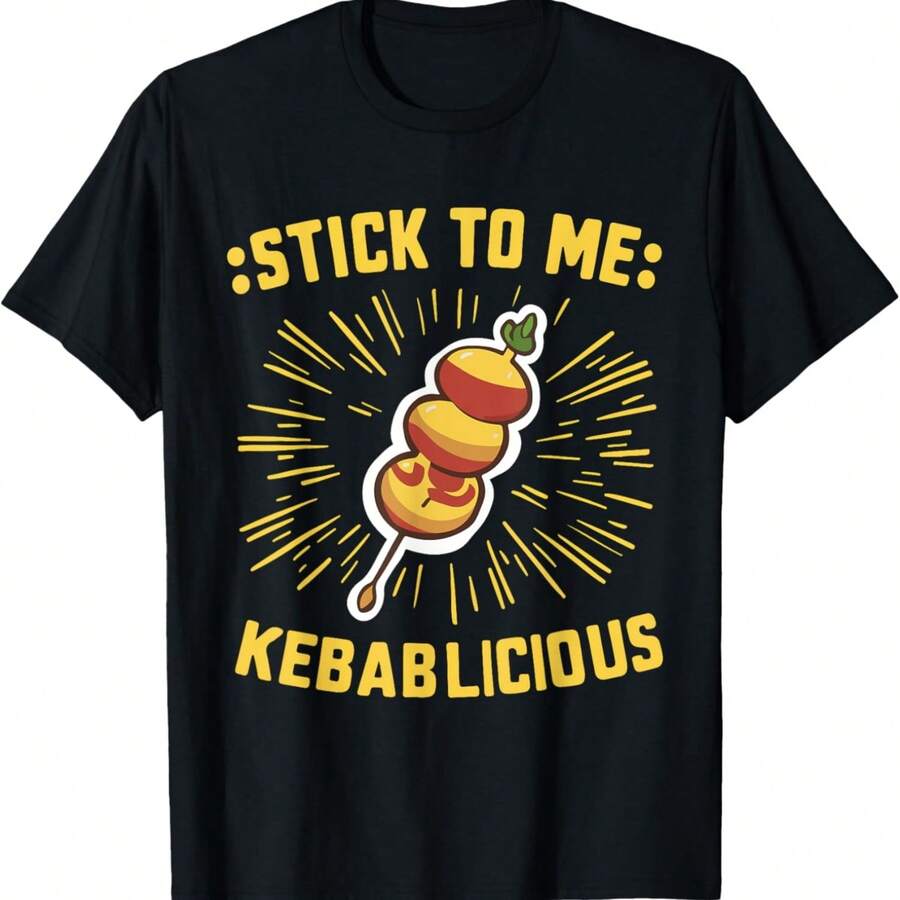 Doner Kebab Skewer Funny Kebab Costume BBQ Kebab Cook T-Shirt - Black - View 1