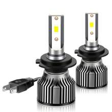 2pcs H1 H7 H11 9005 9006 H4 H13 LED Car Headlight, Ultra-White 6000K Super Bright 26000LM/Pair 260W/Pair 50000hrs Lifespan Plug-N-Play 800% Brightness