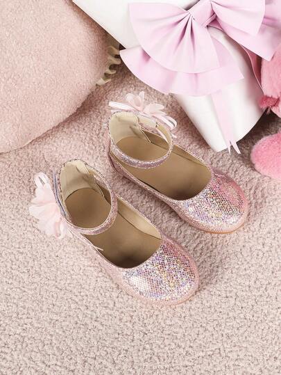 1 双新款学生时尚平底舞蹈/派对皮鞋，女孩舒适户外鞋