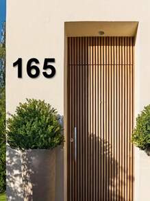 1pc Vintage Style Large Metal House Number - Durable Cast Iron Mailbox Number With Rust-Resistant Finish, Easy-To-Install Wall Mounted Design, Customizable Street Address Sign For Outdoor Decoration, Available In 0-9 Numbers