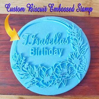 Stampo per biscotti personalizzato ed inciso, disegno 3D per decorazione di torte in cucina e pasticceria, strumenti di taglio fai-da-te per torte, modello di torta di zucchero, stampo per torta di argilla o caramelle morbide con nome inciso, fatto a mano