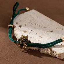 1pc Vintage Chinese Dragon Zodiac Bracelet, Unisex Fashion Accessory, Stylish Bangle, Ideal Gift