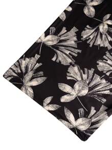 3pcs Women's Plus Casual Sleep Shorts, Plus Size Floral Print Elastic Waist Loose Home Wear Capri Pants