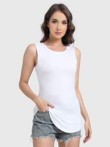 Speed mate 【春夏】3件套女士长款运动上衣圆领T恤基础款宽松束腰上衣，休闲 - 淺粉色 - 查看 3