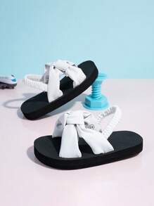 Sandalias para niñas, lindas, de espuma, fashion y versátiles para uso diario, con cinta mágica ajustable, ligeras y transpirables, antideslizantes