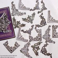 24 peças de adesivos de canto para scrapbook, material de papel para scrapbooking, arte, colagem, papelaria, planejador, decoração, diário, adesivos de lixo