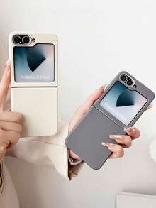 Fashion Luxury Faux Leather Magnetic Phone Case Designed Compatible With Samsung Galaxy Z Flip Models 6 5 4 And 3 Featuring A Shockproof Back Cover