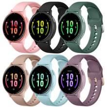 20mm Silicone Band Compatible With Garmin Vivoactive 6/Vivoactive 5/ Vivoactive 3 Watch Bands/Venu/Venu 2 Plus/Venu Sq/Galaxy Watch 7 6 5 4 40mm 44mm/Watch 4/6 Classic 42mm 46mm 43mm 47mm For Women Men, Soft Sport Replacement Strap For Forerunner 645/245/Galaxy Watch 5 Pro 45mm/Active 2 Watch/Watch 3 41mm