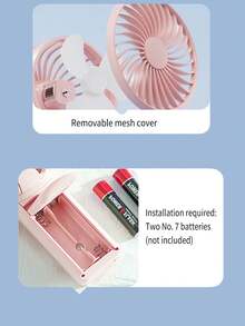 便携式迷你手持风扇 - 无电池小风扇，适合旅行、办公、海滩和日常通勤，夏季必备，迷你便携式手持风扇，无电池手持风扇 - 彩色 - 查看 8