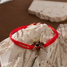 1pc Vintage Chinese Dragon Zodiac Bracelet, Unisex Fashion Accessory, Stylish Bangle, Ideal Gift