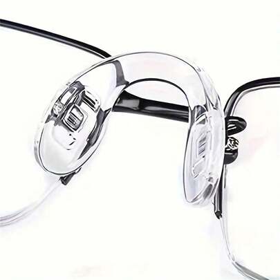 5pcs Transparent Silicone Eyeglasses Nose Pads - U-Shaped, Non-Slip, Pressure-Free Design, Fit Most Glasses, Marked In Red, Comfortable All Day, Enhance Glasses Comfort | U-Shaped Design | High Quality Silicone, Eyeglasses Nose Pads