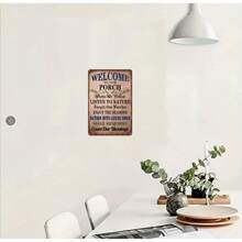 1 Piece, Fun Retro Metal Decorative Plate Metal Plaque Wall Art Decor For Cafe Garden Living Room Bathroom Home Decor ,A Good Gift