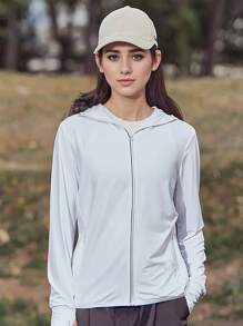 Women Sun Uv Protection Jacket Lightweight Outdoor Jacket Casual Long Sleeve Hooded Jackets Sun UV Protection Full Zip Tops