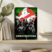 1PC 2D Flat Ghostbusters Sign, Vintage Movie Poster Art, Humorous Wall Decor, Retro Tin Sign, Classic Film Decor, Ghostbusters Quote, Perfect For Movie Room Or Living Room, 8x12 Inches / 20x30 Cm - Multicolor - View 9