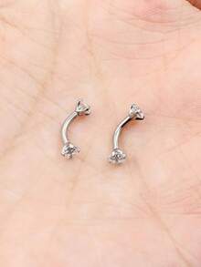 3 件装 Rook 穿孔饰品香蕉眉毛杠铃螺旋唇钉唇环唇环耳钉肚脐银金球弧形杠铃 6 毫米 8 毫米 10 毫米 16G - 彩色 - 查看 4