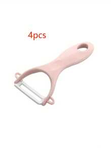 1/2/4pcs Ceramic Peeler, Plastic Handle - Ideal For Potatoes And Fruits, Must-Have For Outdoor Kitchen, Outdoor Cooking Tool | Ergonomic Design | Ceramic Blade