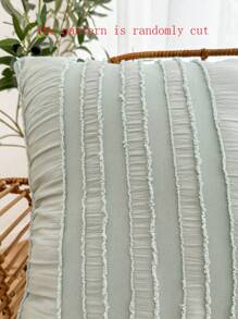 1pc, 3D Cut-Flower Bubble Yarn, Pillowcase (Without Core), Thin, Breathable, Soft, Bedding For Boys' And Girls' Dormitories, School Bedding, Dormitory Decoration, Bedroom Decoration, Living Room Sofa Decoration