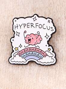 1PC Brain Character Enamel Pin Mental Health Brooch Pines Lapel Pins Badge On Backpack Clothing Accessories Fashion Jewelry Gifts - Multicolor - View 3