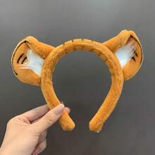 1 Set Lion Costume Including: Lion Ear Headband, Lion Tail, Nose, Bow Tie, Skirt, Gloves, Hair Hoop, Hair Scrunchie, Headband - Multicolor - View 16