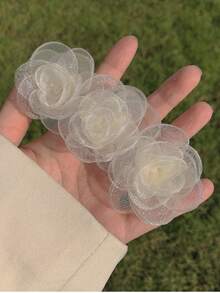 山茶花发夹，女性，夏季，刘海侧夹，后脑勺夹，头饰，春季发夹，网络流行新款发饰，校园风 - 彩色 - 查看 6