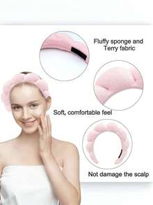 1/6pcs Set Of Soft Facial Headbands, Wristbands, Hair Clips And Scrunchies, Including Washing Face Scrunchie, Headband, Wristband, Fluffy Hair Scrunchie And Flower Hair Clip, Makeup Headband And Wristband, Fluffy Makeup Headband For Washing Face, Skincare Headband, Beauty, Skincare Products, Spa, Self-Care, Skincare Tools, Facial Care, Beauty Supplies, Skin, Facial Cleanser, Face - Multicolor - View 8